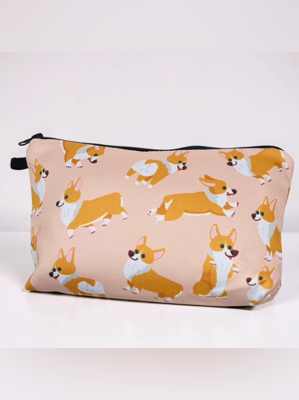 Corgi Dog Print Makeup or Pencil Case Cute Zipper Pouch Animal Prints Cosmetic /